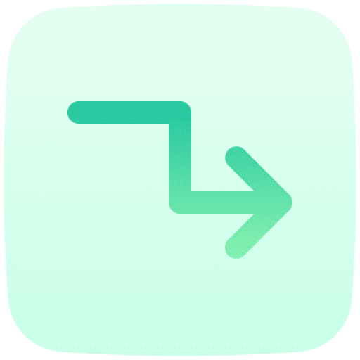 Direction arrow zigzag arrow transportation point to icon