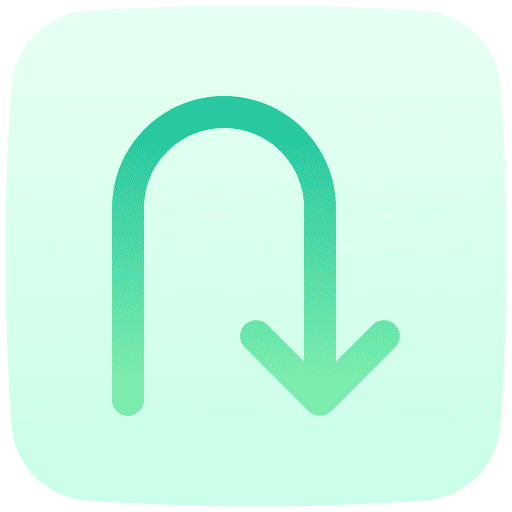 U turn gps u turn route icon