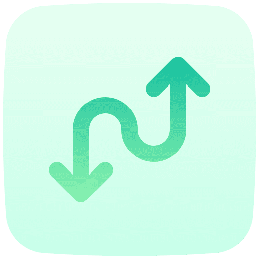 Zigzag zig zag zigzag down icon