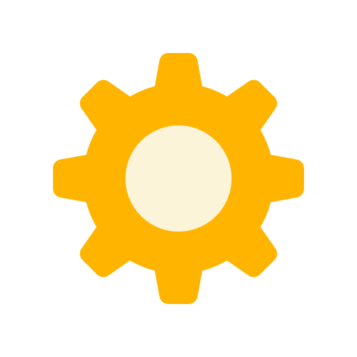 Cogwheel gear setting metal gear icon