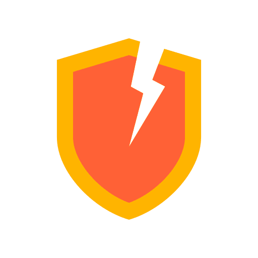 Crash fail broken shield security icon