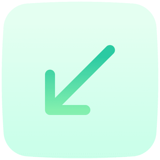 Down left left down arrow arrows diagonal arrow icon