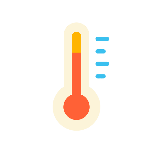 Thermometer hot temperature weather icon Thermometer hot temperature weather icon