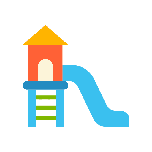 Sliding kindergarten play slide icon Sliding kindergarten play slide icon