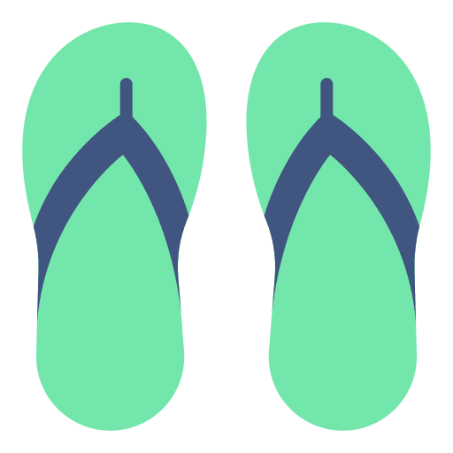 Flip flops shoes beach fashion icon