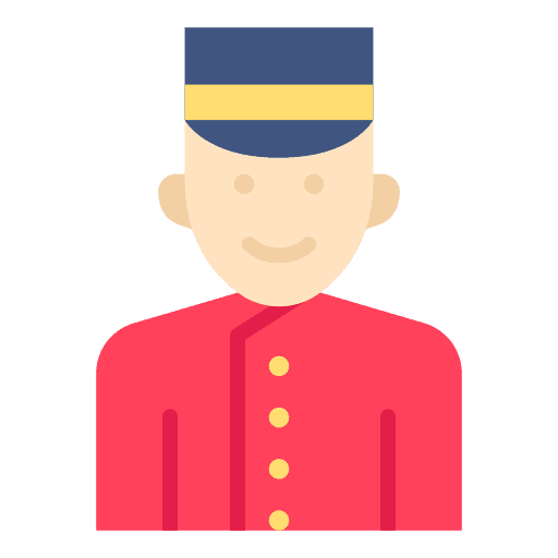 Bellboy professions and jobs caucasian bellman icon Bellboy professions and jobs caucasian bellman icon
