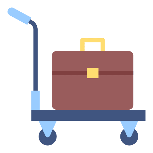 Trolley suitcase luggage cart baggage icon Trolley suitcase luggage cart baggage icon