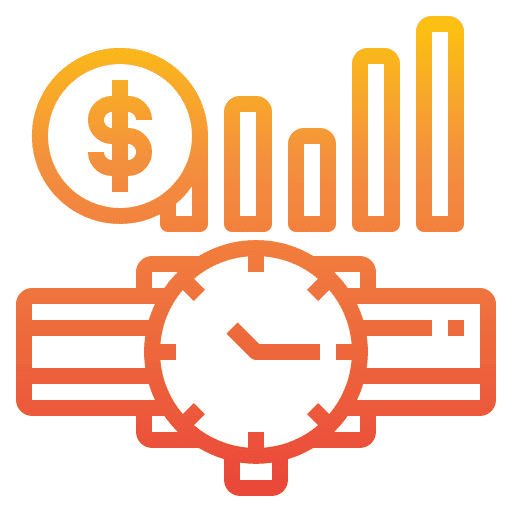 Time management value work business and finance icon Time management value work business and finance icon