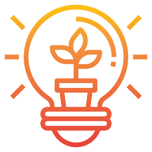 Eco light lightbulb sprout eco friendly icon