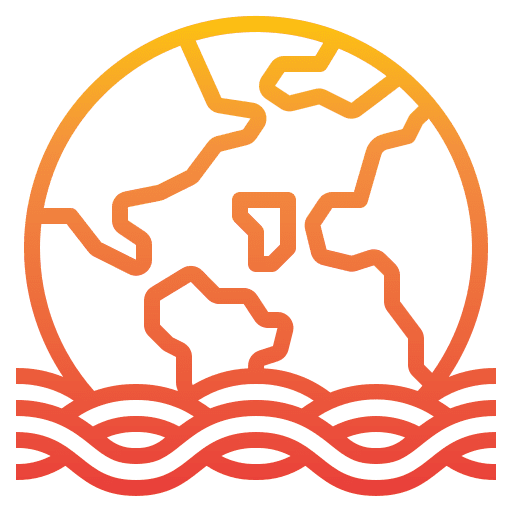 Flood greenhouse effect sea level climate icon Flood greenhouse effect sea level climate icon