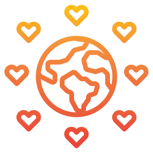 Save the world earth heart charity icon Save the world earth heart charity icon
