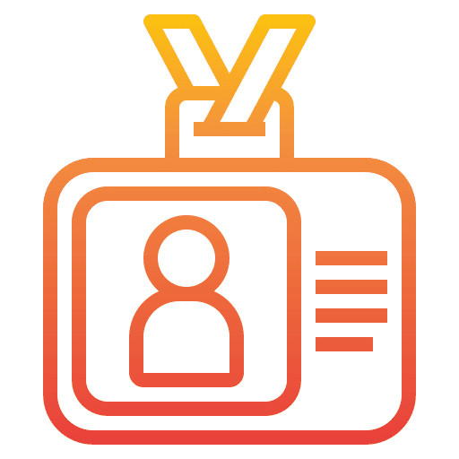 Id card education identification school material icon Id card education identification school material icon