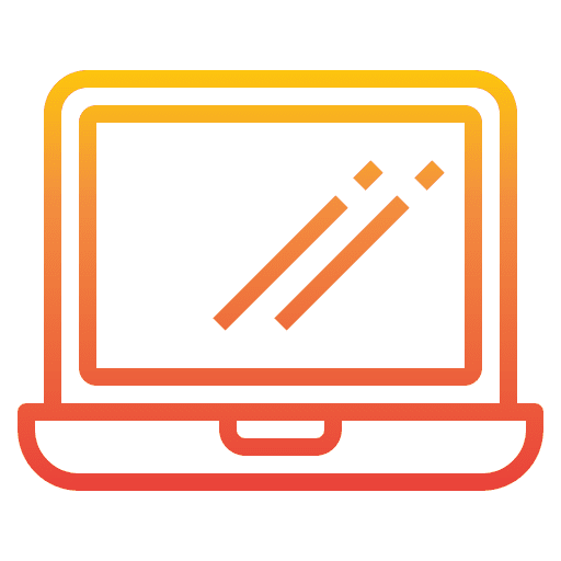 Laptop education office material school material icon Laptop education office material school material icon
