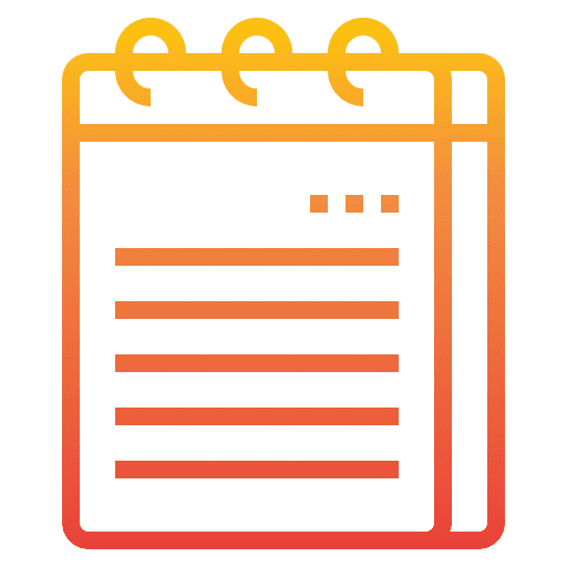 Notepad note writing files and folders icon
