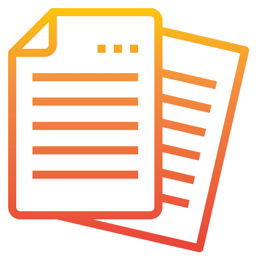 Papers school office material document icon