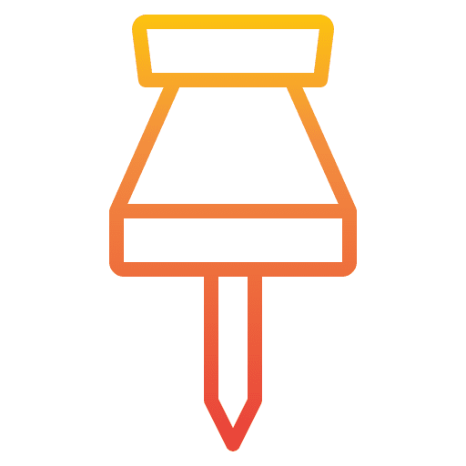 Push pin tools and utensils pin school icon Push pin tools and utensils pin school icon