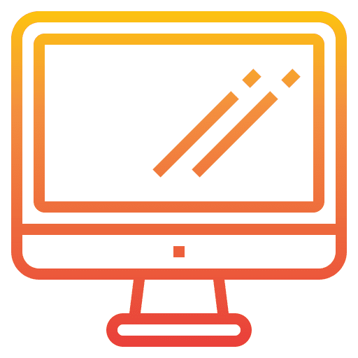 Screen office material school tv icon Screen office material school tv icon