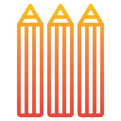 Color pencils draw office material office tools icon Color pencils draw office material office tools icon
