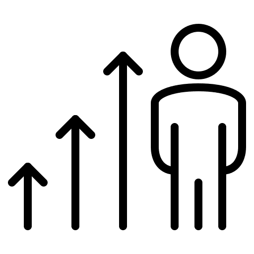 Business people worker growth performance icon Business people worker growth performance icon