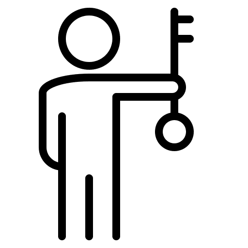 Key user person business icon Key user person business icon