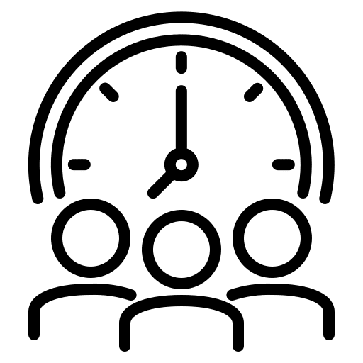 Time management worker time and date manager icon