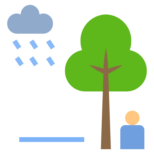 Nature season shelter rainny icon