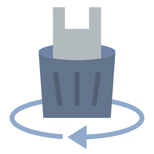 Recycle pollution plastic trash icon
