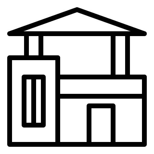 House hall construction architecture icon