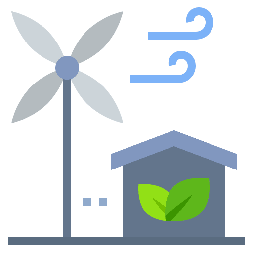 Wind energy ecology and environment eco friendly environment icon