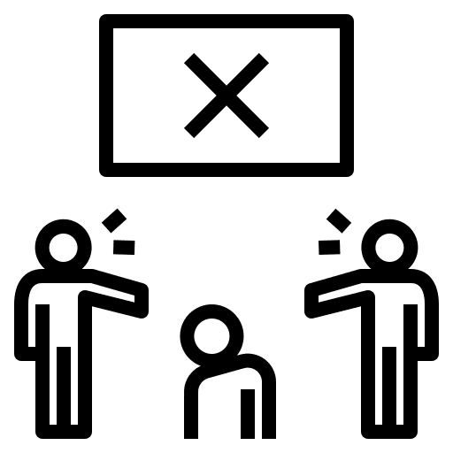 Harassment violence blame harassment icon