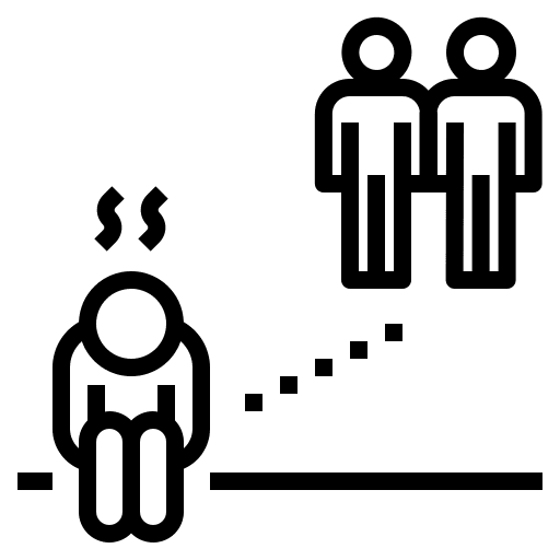 Social leave anxiety disorder icon