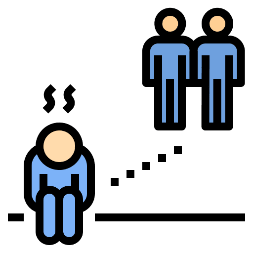 Social anxiety disorder leave icon