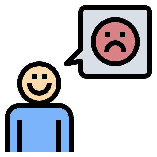 Emotion fake face happy icon Emotion fake face happy icon