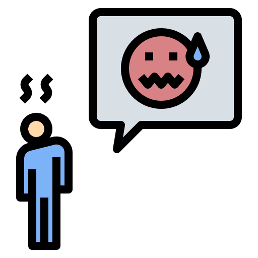 Scared fear sad nervous icon Scared fear sad nervous icon