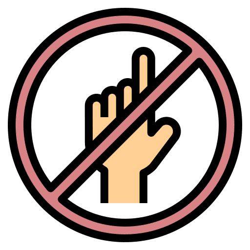 Stop bullying campaign touchless no touch icon Stop bullying campaign touchless no touch icon