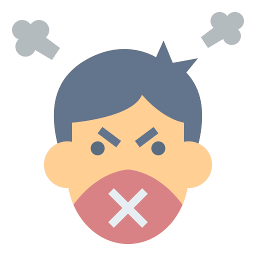 Hate attitude speech negative icon