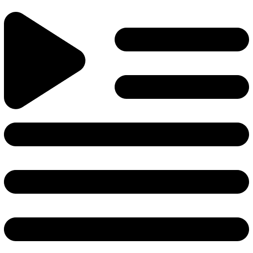 Playlist album ui play button icon