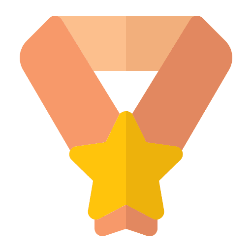 Medal certification quality competition icon