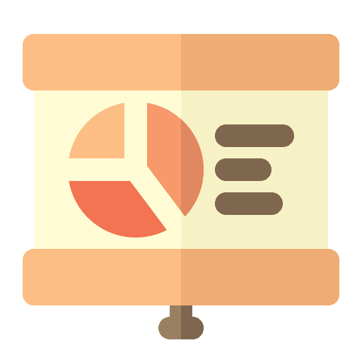 Presentation lecture class pie chart icon