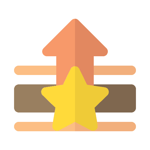 Rating medal star review icon