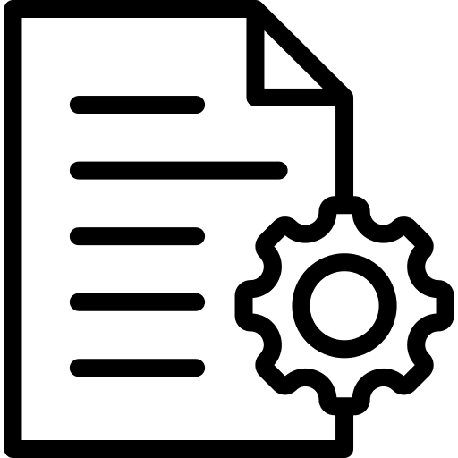 Project management statistics file document icon