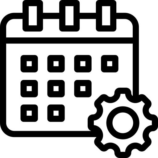 Schedule date organization project management icon