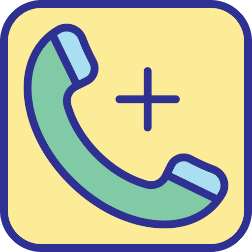 Add contact ui phone receiver plus sign icon