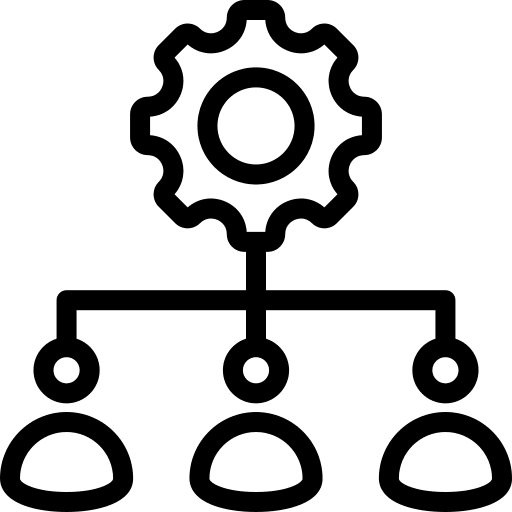 Organization structure employees business and finance organized icon Organization structure employees business and finance organized icon