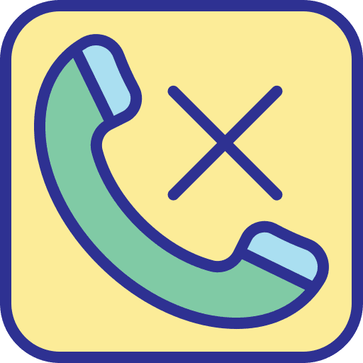 Blocked conversation phone call communications icon