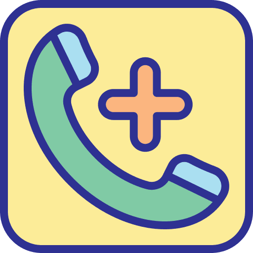 Emergency call phone urgent telephone icon