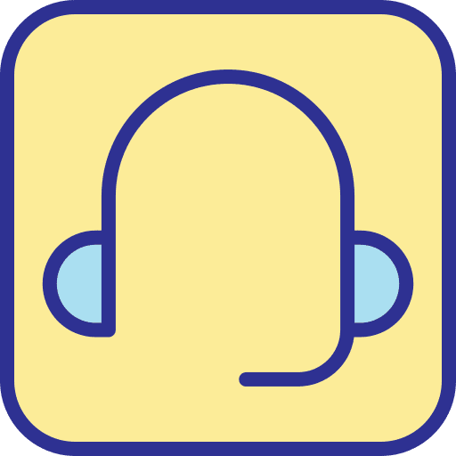 Headphone telemarketer microphone communications icon