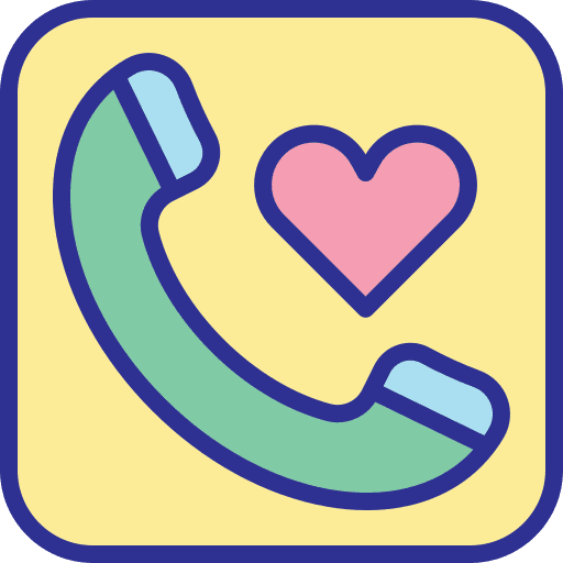 Call romantic phone conversation icon Call romantic phone conversation icon