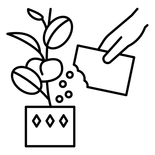 Fertilization farming and gardening growing care icon