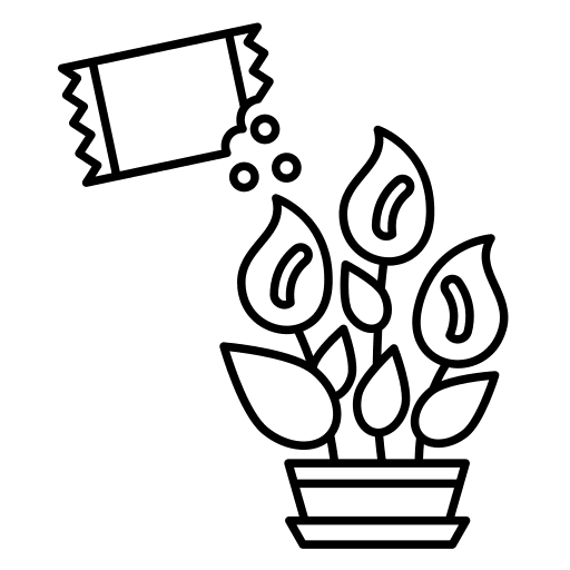 Fertilization farming and gardening house plants care icon